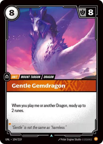 Gentle Gemdragon (104/219 - Uncommon) [Riftbound TCG: Unleashed]