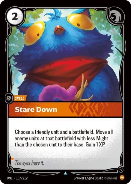 Stare Down (107/219 - Uncommon) [Riftbound TCG: Unleashed]