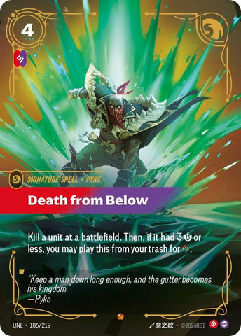 Death from Below (186/219 - Epic) [Riftbound TCG: Unleashed]