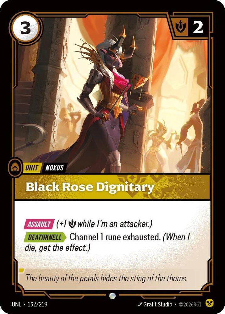 Black Rose Dignitary (152/219 - Common) [Riftbound TCG: Unleashed]
