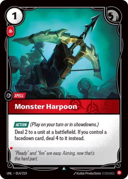 Monster Harpoon (014/219 - Uncommon) [Riftbound TCG: Unleashed]