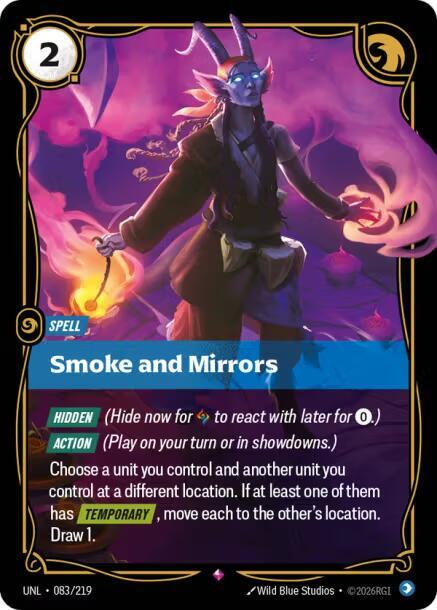 Smoke and Mirrors (083/219 - Rare) [Riftbound TCG: Unleashed]