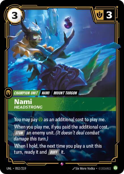 Nami - Headstrong (052/219 - Rare) [Riftbound TCG: Unleashed]