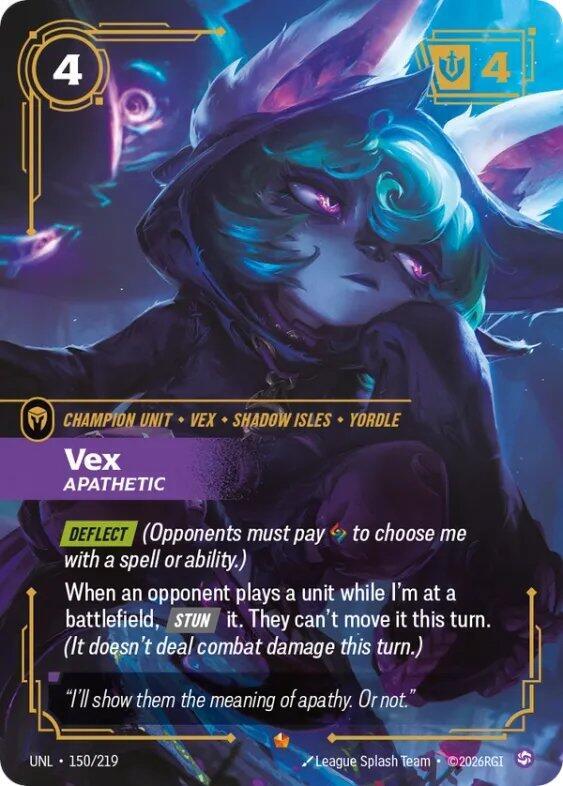 Vex - Apathetic (150/219 - Epic) [Riftbound TCG: Unleashed]