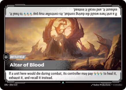 Altar of Blood (206/219 - Uncommon) [Riftbound TCG: Unleashed]