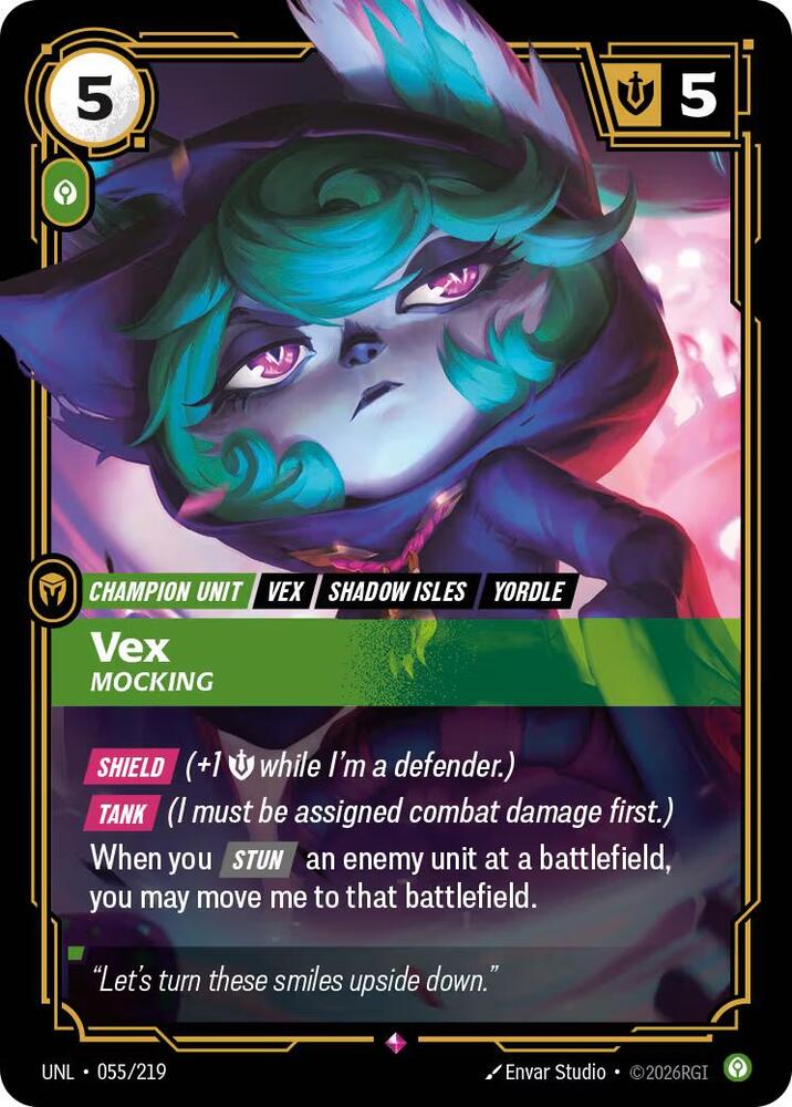 Vex - Mocking (055/219 - Rare) [Riftbound TCG: Unleashed]