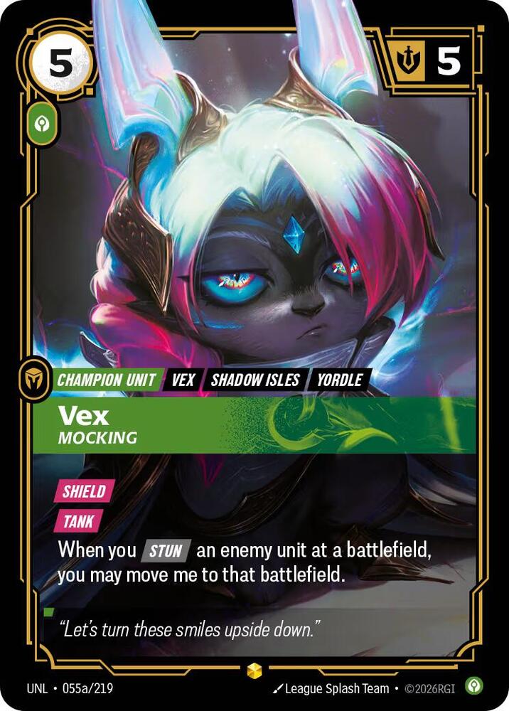Vex - Mocking (055a/219 - Alternate) [Riftbound TCG: Unleashed]