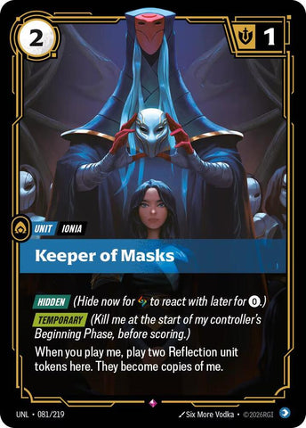 Keeper of Masks (081/219 - Rare) [Riftbound TCG: Unleashed]
