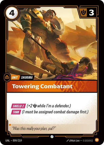 Towering Combatant (099/219 - Common) [Riftbound TCG: Unleashed]