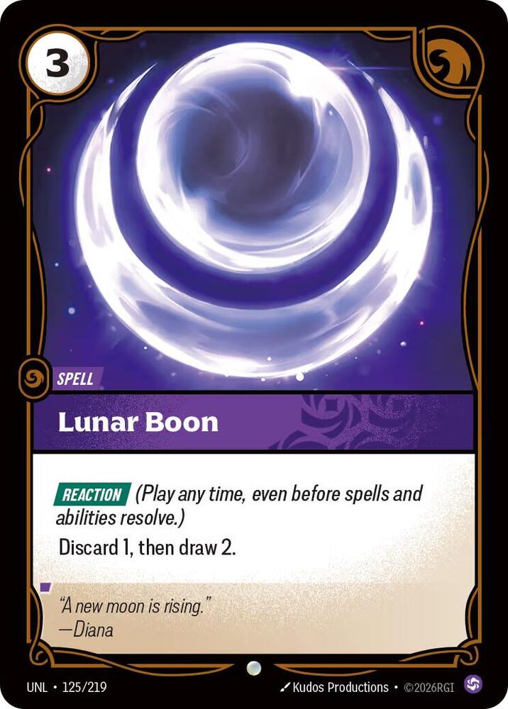 Lunar Boon (125/219 - Common) [Riftbound TCG: Unleashed]