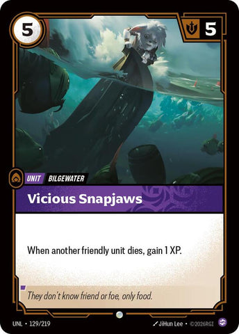 Vicious Snapjaws (129/219 - Common) [Riftbound TCG: Unleashed]