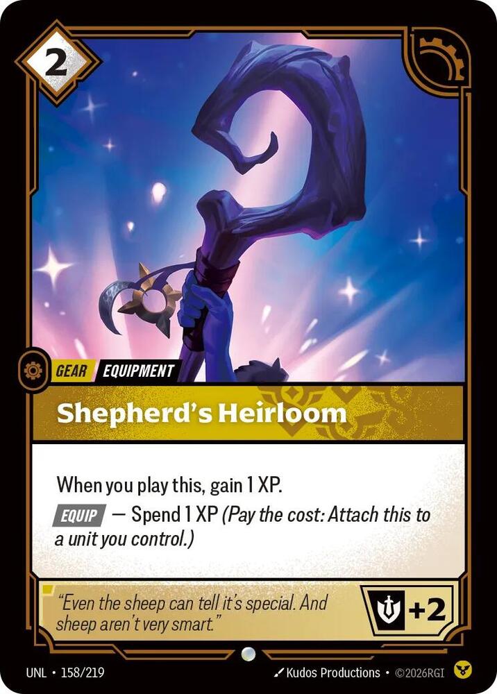 Shepherd's Heirloom (158/219 - Common) [Riftbound TCG: Unleashed]