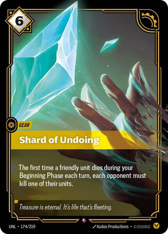 Shard of Undoing (174/219 - Rare) [Riftbound TCG: Unleashed]