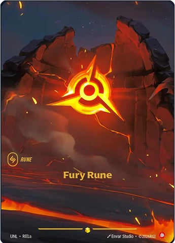 Fury Rune (R01a - Alternate) [Riftbound TCG: Unleashed]