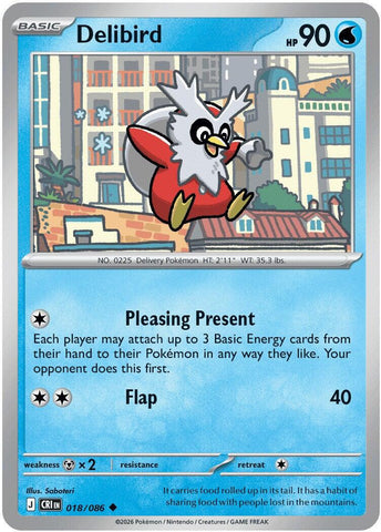 Delibird (018/086) [Mega Evolution: Chaos Rising]