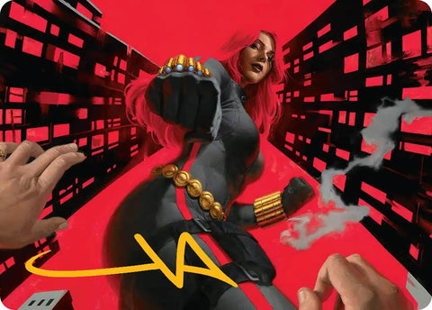 Black Widow, Deadly Hunter Art Card (Gold-Stamped Signature) [Marvel Super Heroes Art Series]