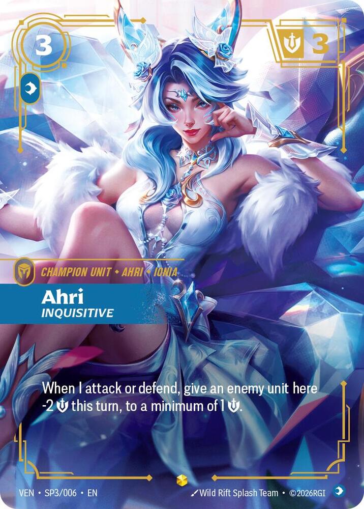 Ahri - Inquisitive (SP3/006 - Showcase Alternate) [Riftbound TCG: Vendetta]