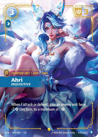 Ahri - Inquisitive (SP3/006 - Showcase Alternate) [Riftbound TCG: Vendetta]