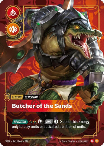 Renekton - Butcher of the Sands (141/166 - Rare) [Riftbound TCG: Vendetta]