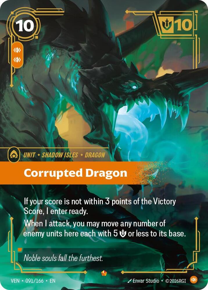 Corrupted Dragon (091/166 - Epic) [Riftbound TCG: Vendetta]