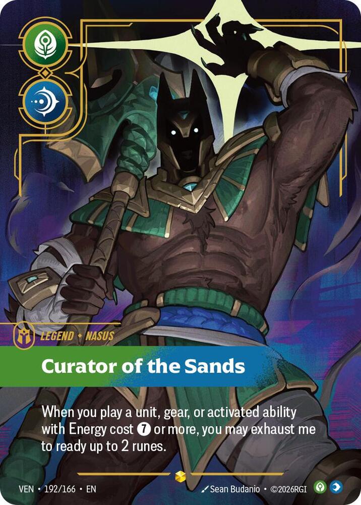 Nasus - Curator of the Sands (192/166 - Overnumbered) [Riftbound TCG: Vendetta]