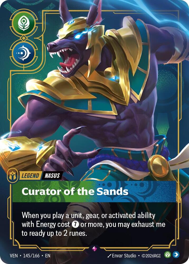 Nasus - Curator of the Sands (145/166 - Rare) [Riftbound TCG: Vendetta]