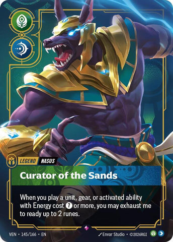 Nasus - Curator of the Sands (145/166 - Rare) [Riftbound TCG: Vendetta]