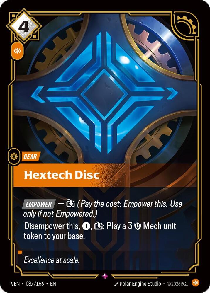Hextech Disc (087/166 - Rare) [Riftbound TCG: Vendetta]