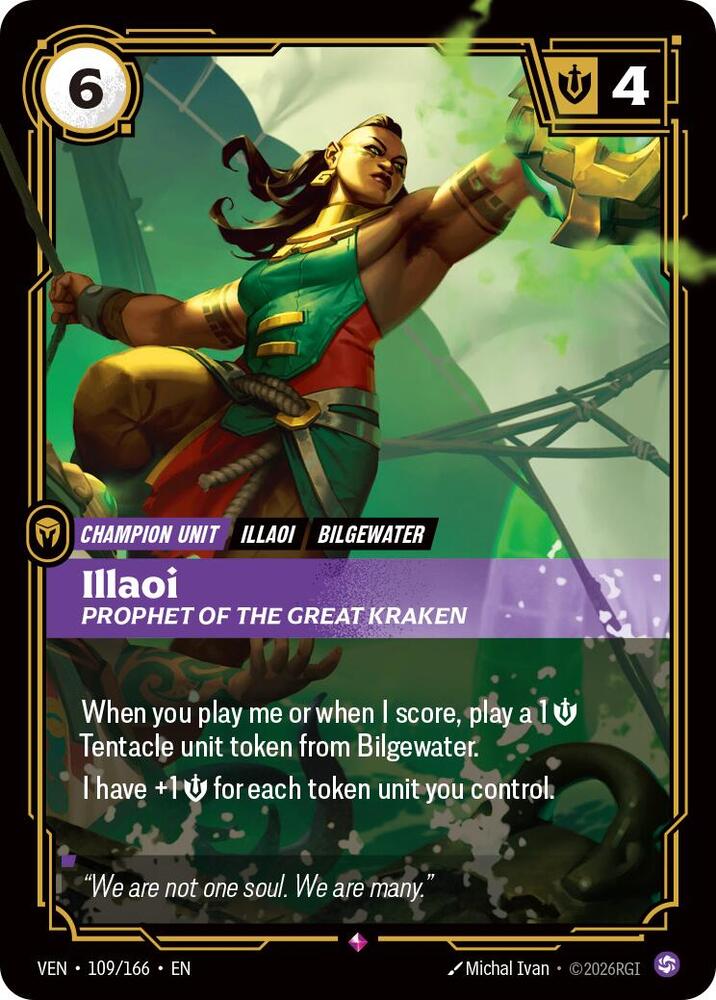 Illaoi - Prophet of the Great Kraken (109/166 - Rare) [Riftbound TCG: Vendetta]