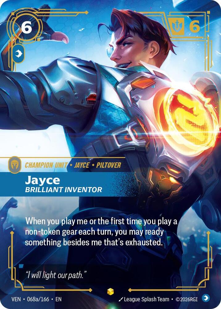 Jayce - Brilliant Inventor (068a/166 - Alternate) [Riftbound TCG: Vendetta]