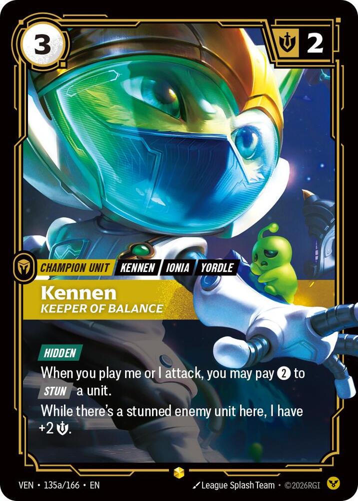 Kennen - Keeper of Balance (135a/166 - Alternate) [Riftbound TCG: Vendetta]