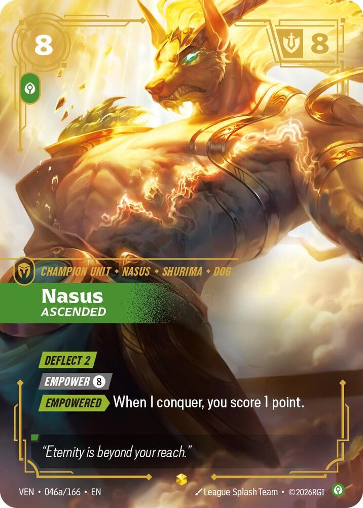 Nasus - Ascended (046a/166 - Alternate) [Riftbound TCG: Vendetta]