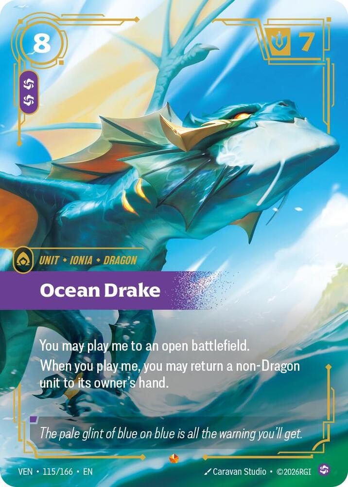 Ocean Drake (115/166 - Epic) [Riftbound TCG: Vendetta]