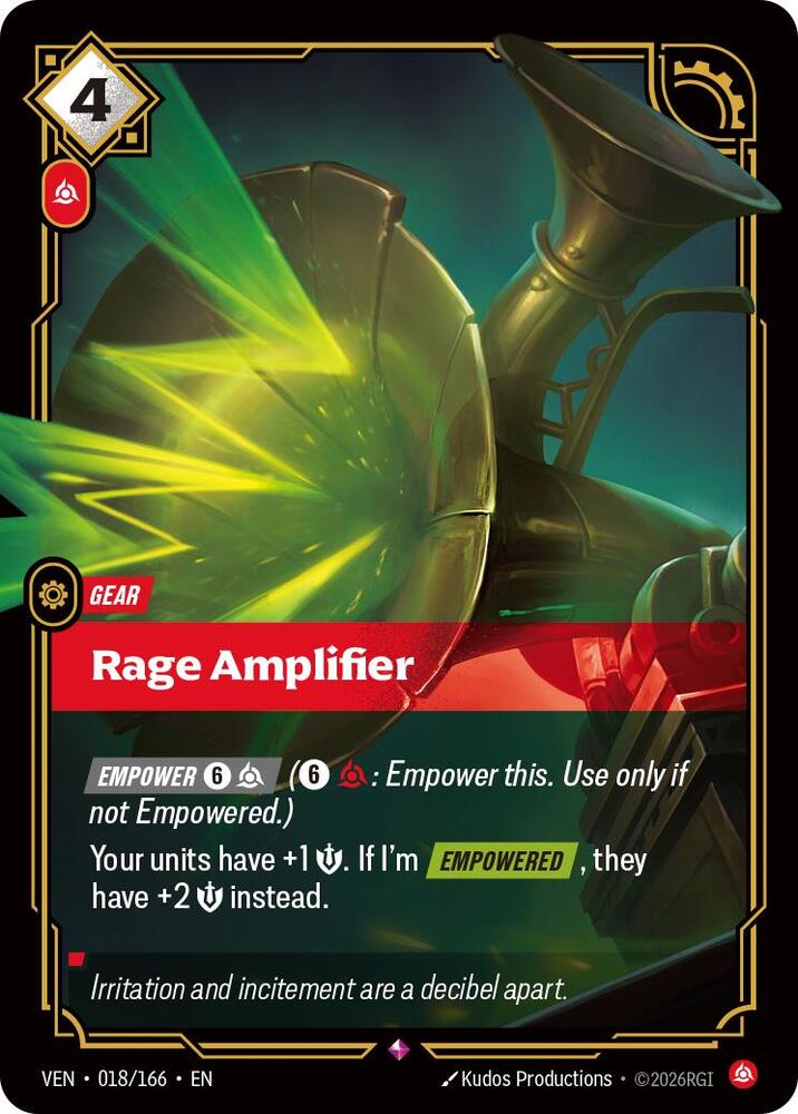 Rage Amplifier (018/166 - Rare) [Riftbound TCG: Vendetta]