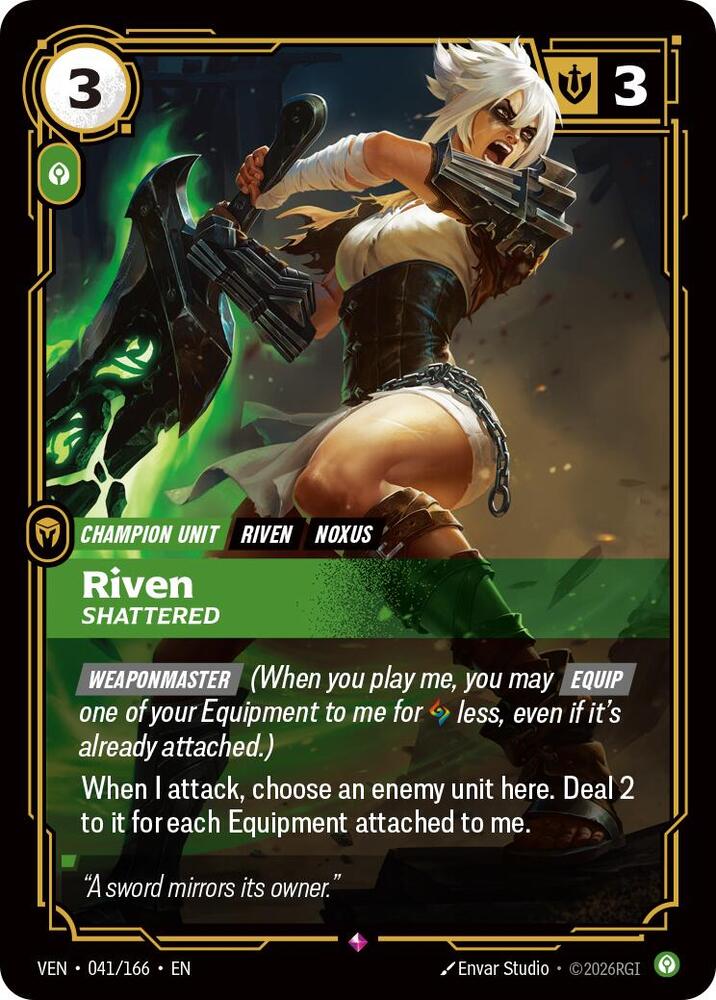 Riven - Shattered (041/166 - Rare) [Riftbound TCG: Vendetta]