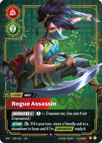 Akali - Rogue Assassin (139/166 - Rare) [Riftbound TCG: Vendetta]