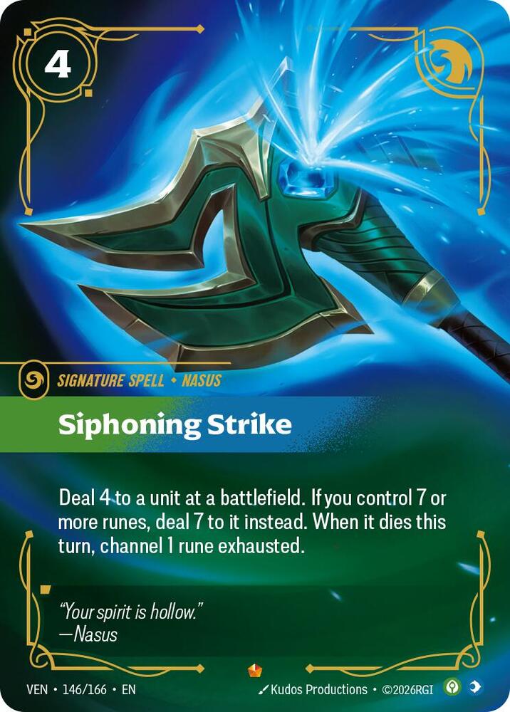 Siphoning Strike (146/166 - Epic) [Riftbound TCG: Vendetta]
