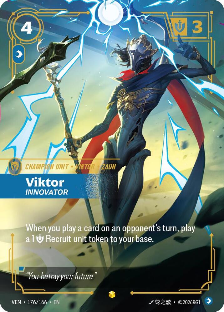 Viktor - Innovator (176/166 - Overnumbered) [Riftbound TCG: Vendetta]