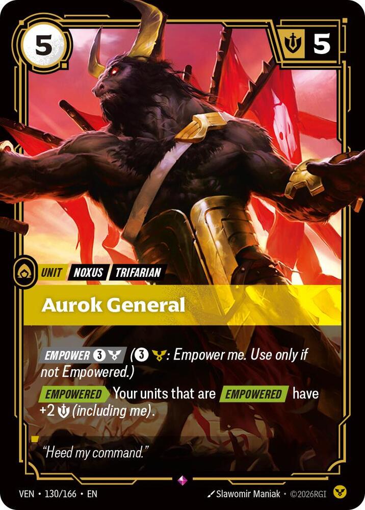 Aurok General (130/166 - Rare) [Riftbound TCG: Vendetta]