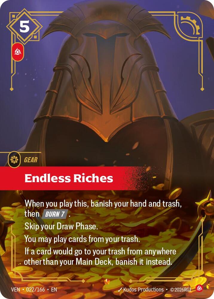 Endless Riches (022/166 - Epic) [Riftbound TCG: Vendetta]