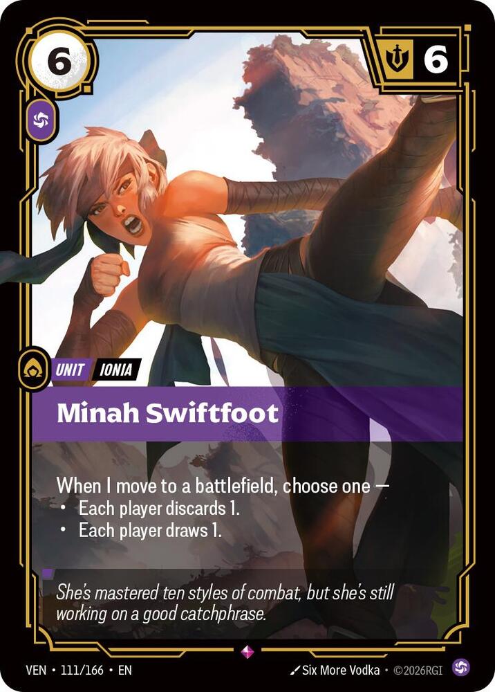 Minah Swiftfoot (111/166 - Rare) [Riftbound TCG: Vendetta]