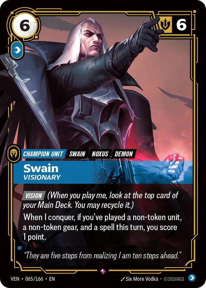 Swain - Visionary (065/166 - Rare) [Riftbound TCG: Vendetta]