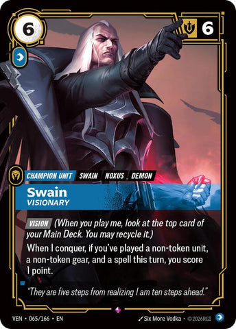 Swain - Visionary (065/166 - Rare) [Riftbound TCG: Vendetta]