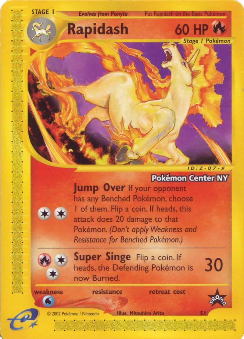pokemon cards gold coast Rapidash (51) (Pokemon Center NY Promo) [Wizards of the Coast: Black S