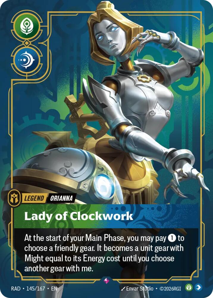 Orianna - Lady of Clockwork (145/167 - Rare) [Riftbound TCG: Radiance]