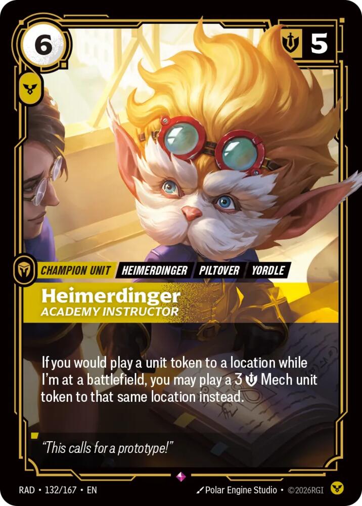 Heimerdinger - Academy Instructor (132/167 - Rare) [Riftbound TCG: Radiance]
