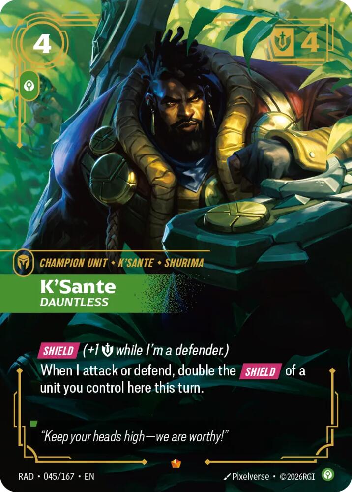 K'Sante - Dauntless (045/167 - Epic) [Riftbound TCG: Radiance]