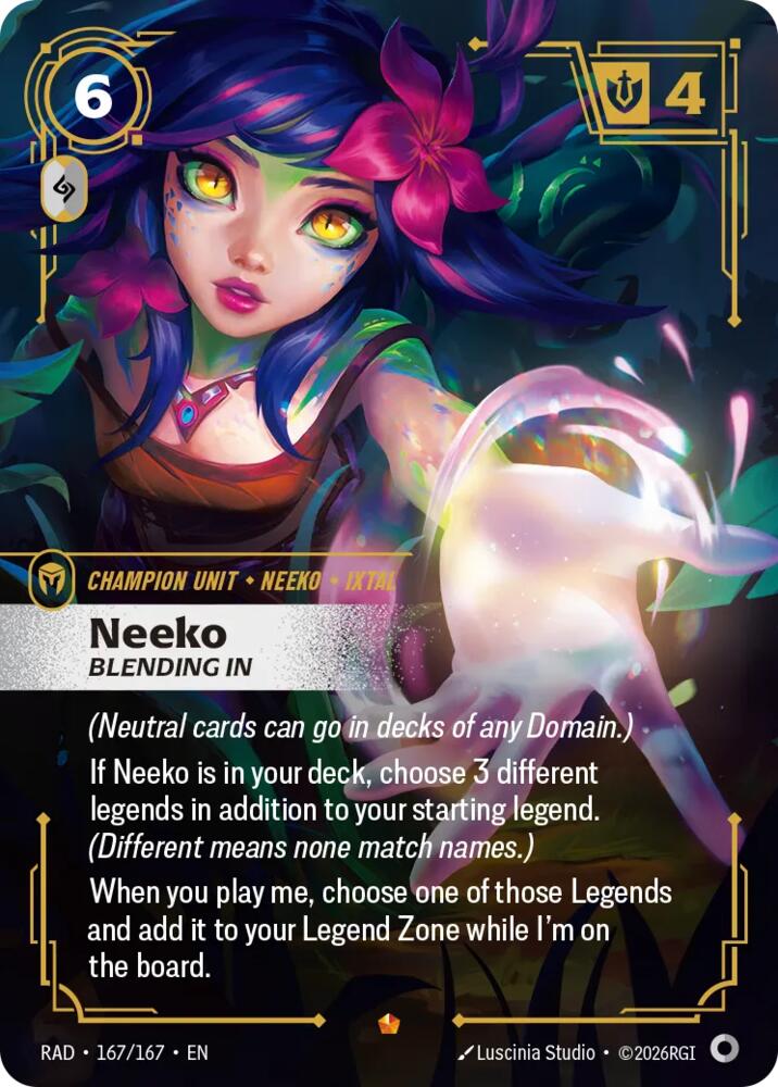 Neeko - Bleeding In (167/167 - Epic) [Riftbound TCG: Radiance]
