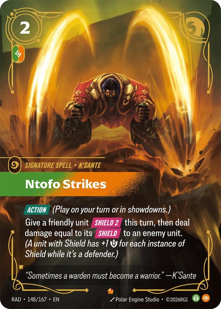 Ntofo Strikes (148/167 - Epic) [Riftbound TCG: Radiance]