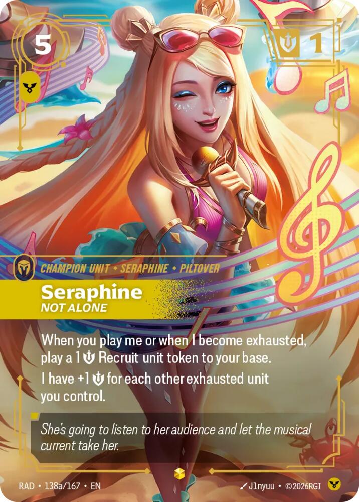 Seraphine - Not Alone (138a/167 - Alternate) [Riftbound TCG: Radiance]